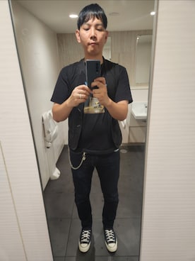 「アイテム（ベスト）」を使った、shinn_akkunnさん（メンズ・180cm）の夏コーディネート