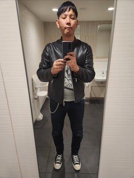 「アイテム（ウォレットチェーン）」を使った、shinn_akkunnさん（メンズ・180cm）の秋コーディネート