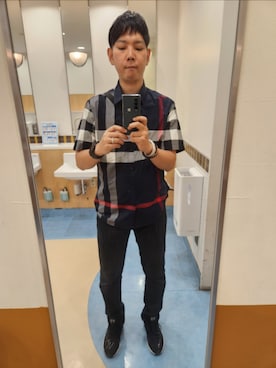 「BURBERRY（バーバリー）のアイテム」を使った、shinn_akkunnさん（メンズ・180cm）の秋コーディネート