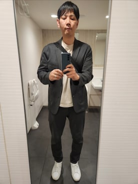 「アイテム（セットアップ）」を使った、shinn_akkunnさん（メンズ・180cm）の春コーディネート