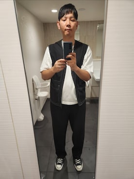 「アイテム（ベスト）」を使った、shinn_akkunnさん（メンズ・180cm）の夏コーディネート