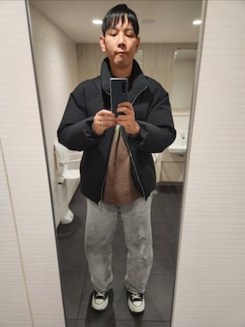 「アイテム（ダウンジャケット/コート）」を使った、shinn_akkunnさん（メンズ・180cm）の冬コーディネート