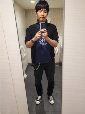 「アイテム（ウォレットチェーン）」を使った、shinn_akkunnさん（メンズ・180cm）の夏コーディネート