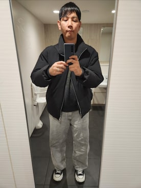 「アイテム（ダウンジャケット/コート）」を使った、shinn_akkunnさん（メンズ・180cm）の冬コーディネート