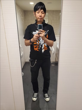 「アイテム（ウォレットチェーン）」を使った、shinn_akkunnさん（メンズ・180cm）の夏コーディネート