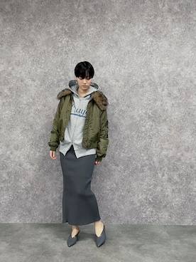 「アイテム（ブルゾン）」を使った、のむさん（レディース・167cm）の秋コーディネート