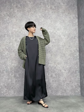 「アイテム（ワンピース）」を使った、のむさん（レディース・167cm）の秋コーディネート