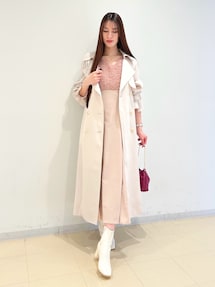 チュールフリルドッキングサテンワンピース｜マーキュリーデュオ