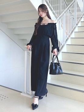 「アイテム（チューブトップ）」を使った、ayamoさん（レディース・165cm）の秋コーディネート