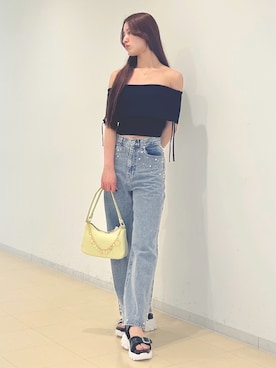 「MERCURYDUO（マーキュリーデュオ）のアイテム」を使った、ayamoさん（レディース・165cm）の夏コーディネート