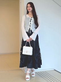 追加生産/新色追加】カットワークレースキャミワンピース