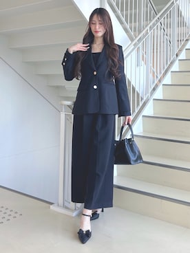 「アイテム（チューブトップ）」を使った、ayamoさん（レディース・165cm）の秋コーディネート