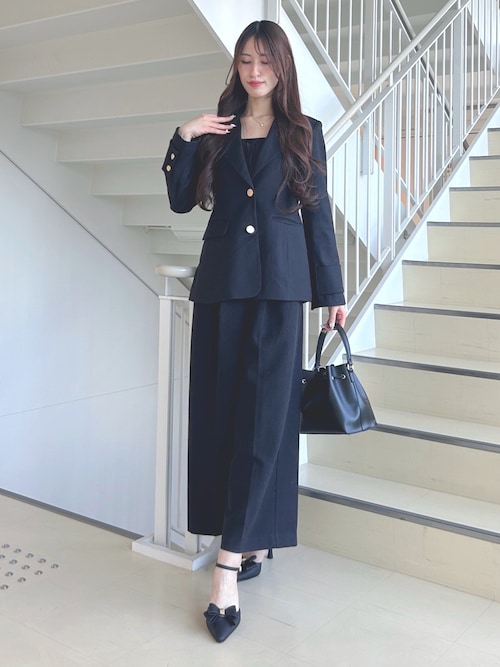 セットアップ着用可】フィットアンドフレアジャケット（テーラード