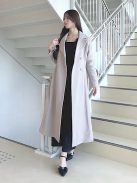 「アイテム（チューブトップ）」を使った、ayamoさん（レディース・165cm）の秋コーディネート