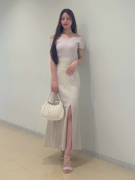 「MERCURYDUO（マーキュリーデュオ）のアイテム（ショルダーバッグ）」を使った、ayamoさん（レディース・165cm）の夏コーディネート
