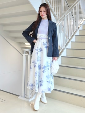 「MERCURYDUO（マーキュリーデュオ）のアイテム（テーラードジャケット）」を使った、ayamoさん（レディース・165cm）の秋コーディネート