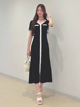 「MERCURYDUO（マーキュリーデュオ）のアイテム（ショルダーバッグ）」を使った、ayamoさん（レディース・165cm）の夏コーディネート