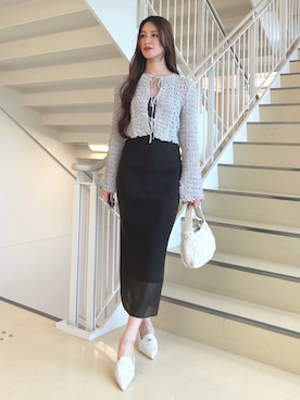 「アイテム（その他、ピンク系）」を使った、ayamoさん（レディース・165cm）の夏コーディネート