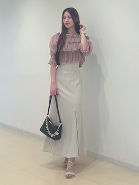 「MERCURYDUO（マーキュリーデュオ）のアイテム」を使った、ayamoさん（レディース・165cm）の夏コーディネート