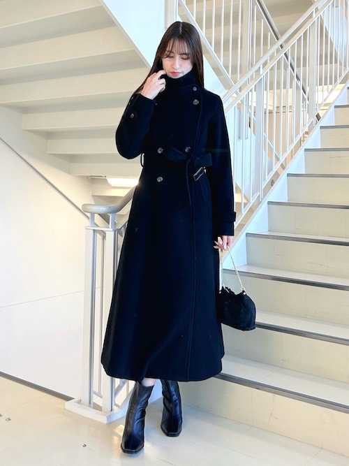 異素材ドッキングプリーツフレアニットワンピース（ワンピース