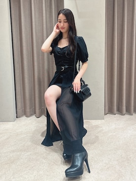 「RESEXXY（リゼクシー）のアイテム（ベルト）」を使った、ayamoさん（レディース・165cm）の秋コーディネート