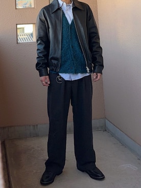 「アイテム（キーケース/キーアクセサリー）」を使った、つきさん（メンズ・164cm）の秋コーディネート