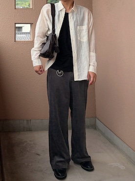 「HERE'S（HERE'S）のアイテム」を使った、つきさん（メンズ・164cm）の春コーディネート