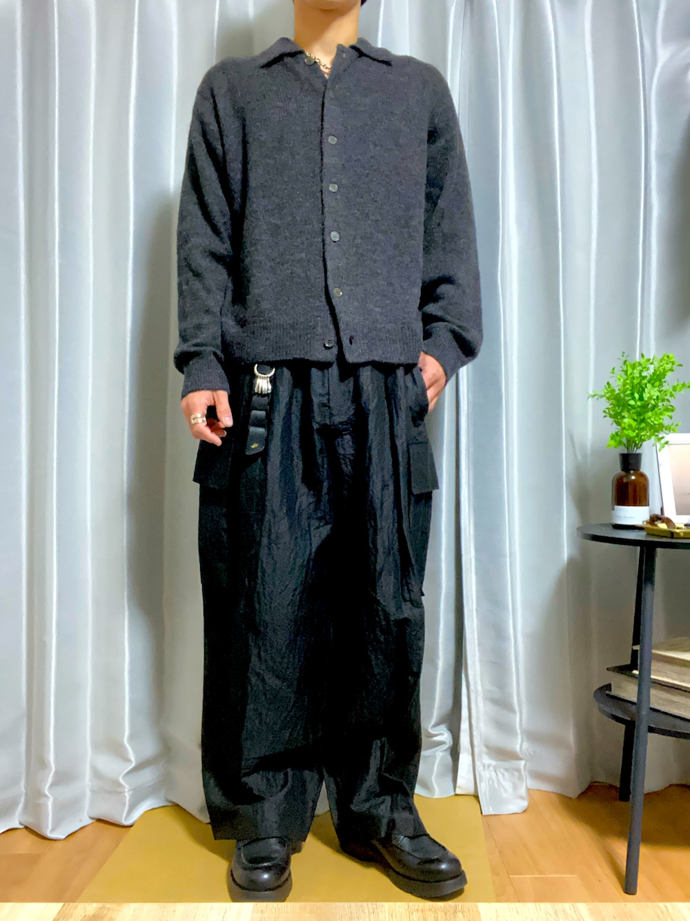LIDNM（リドム）の「SILK LINEN SUCKER FATIGUE PANTS（カーゴパンツ