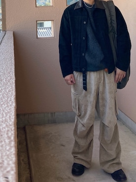 「アイテム（キーケース/キーアクセサリー）」を使った、つきさん（メンズ・164cm）の秋コーディネート