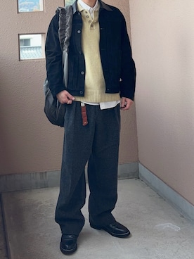 「アイテム（キーケース/キーアクセサリー）」を使った、つきさん（メンズ・164cm）の秋コーディネート