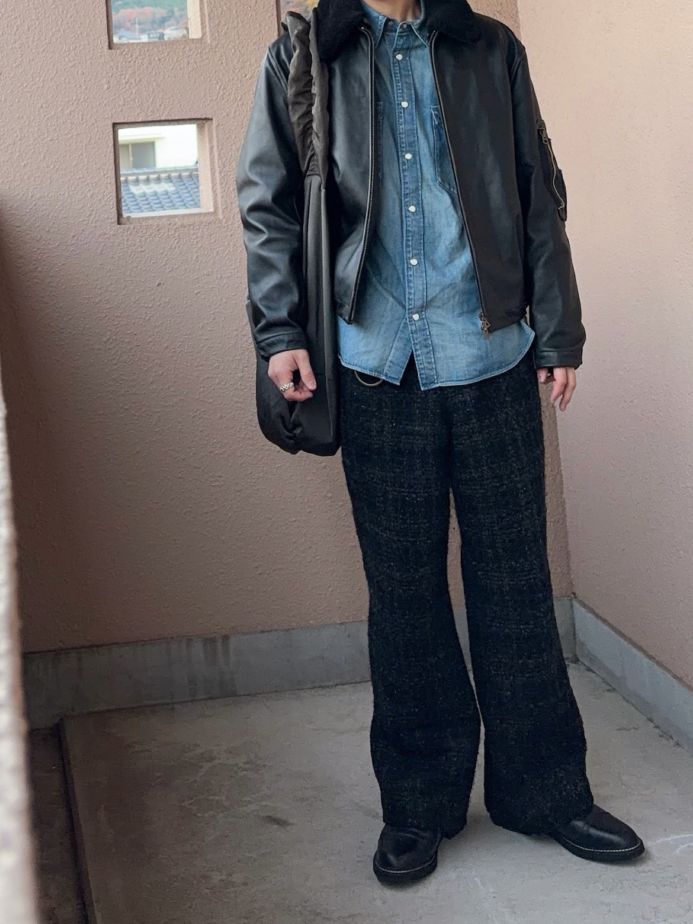 LIDNM（リドム）の「French Pilot Leather Jacket（ブルゾン）」 - WEAR