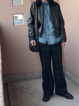 「アイテム（リング）」を使った、つきさん（メンズ・164cm）の冬コーディネート