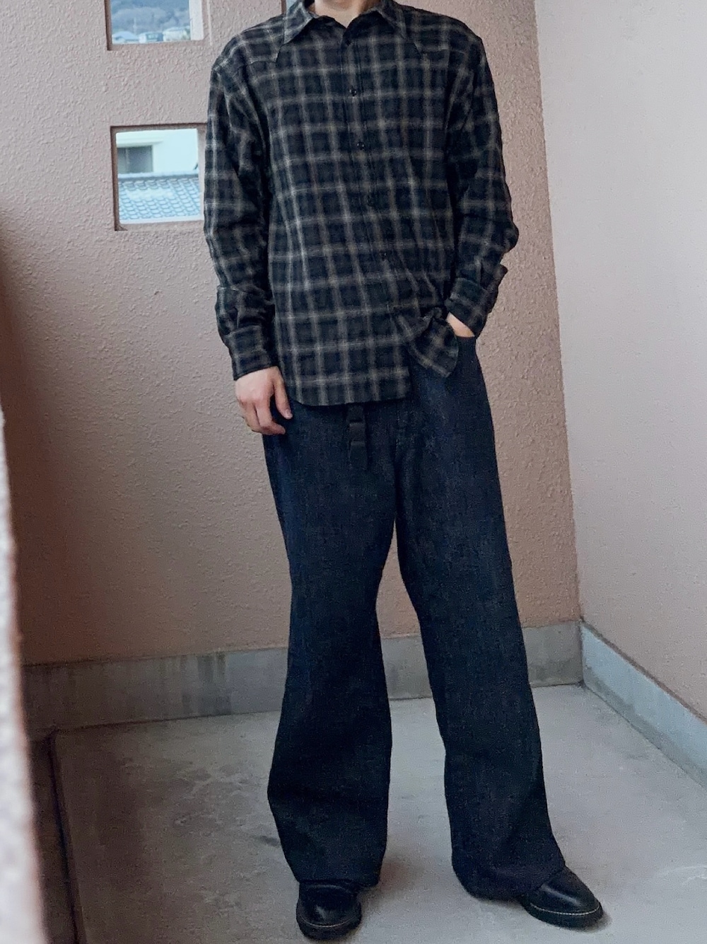 LIDNM（リドム）の「Wool Plaid Western Shirt（シャツ/ブラウス