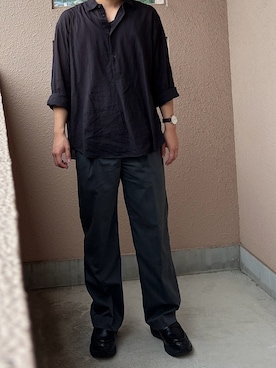「shiun（シウン）のアイテム」を使った、つきさん（メンズ・164cm）の秋コーディネート