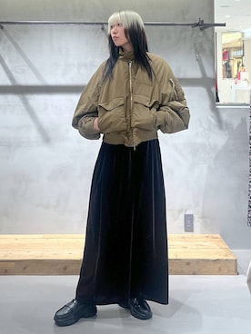 「PBLIM（ページボーイリム）のアイテム（ブルゾン）」を使った、あちさん（レディース・168cm）の秋コーディネート