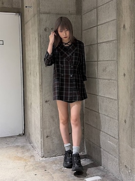 「PAGEBOY（ページボーイ）の【前後2WAY仕様】ラメテレコ2WAYタンク/タンクトップ（タンクトップ）」を使った、あちさん（レディース・168cm）の秋コーディネート