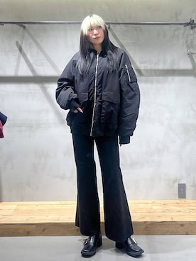 「PBLIM（ページボーイリム）のアイテム（ブルゾン）」を使った、あちさん（レディース・168cm）の秋コーディネート