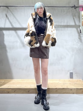 「PAGEBOY（ページボーイ）のアイテム（ブルゾン）」を使った、あちさん（レディース・168cm）の冬コーディネート