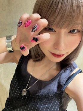 「PAGEBOY（ページボーイ）の＜自宅で洗える！イージーケア＞ スクエアネックリブタンク（坦克背心、グレー系）」を使った、あちさん（レディース・168cm）の夏コーディネート