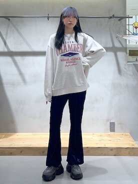 「アイテム（スウェット）」を使った、あちさん（レディース・168cm・20代）の夏コーディネート