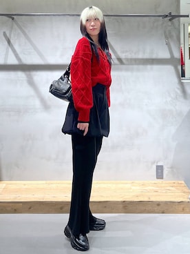 「PAGEBOY（ページボーイ）のアイテム（Tシャツ/カットソー）」を使った、あちさん（レディース・168cm）の秋コーディネート