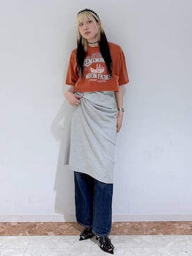 「PAGEBOY（ページボーイ）のアイテム（スラックス）」を使った、あちさん（レディース・168cm）の春コーディネート