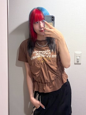 「PAGEBOY（ページボーイ）のプラットチャンキースニーカー（スニーカー、ブラック系）」を使った、あちさん（レディース・168cm）の春コーディネート