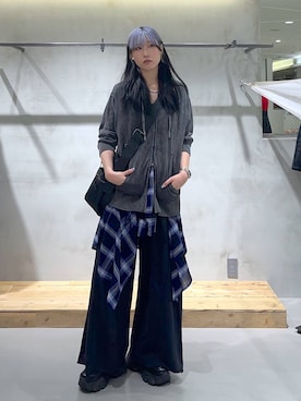 「アイテム（パーカー）」を使った、あちさん（レディース・168cm）の夏コーディネート