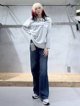 「PAGEBOY（ページボーイ）のアイテム（スラックス）」を使った、あちさん（レディース・168cm）の春コーディネート