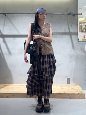 「アイテム（キャミソール）」を使った、あちさん（レディース・168cm・20代）の秋コーディネート