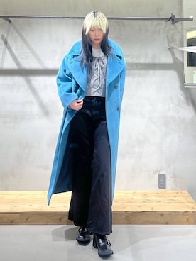 「アイテム（チェスターコート）」を使った、あちさん（レディース・168cm・20代）の秋コーディネート