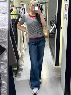 「PAGEBOY（ページボーイ）のアイテム（スラックス）」を使った、あちさん（レディース・168cm）の春コーディネート