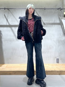 「アイテム（ブルゾン）」を使った、あちさん（レディース・168cm）の秋コーディネート