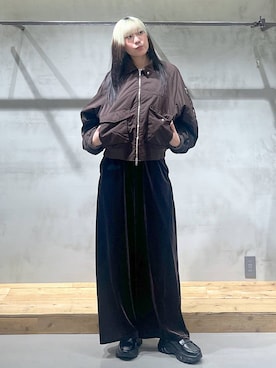 「PBLIM（ページボーイリム）のアイテム（ブルゾン）」を使った、あちさん（レディース・168cm）の冬コーディネート